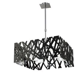 M1280  Tokio Square Telescopic 6 Light Gloss Black